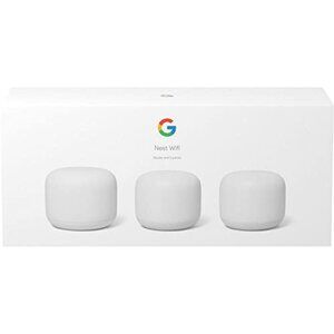 GOOGLE NEST WIFI AC2200 MESH SYSTEM ROUTER AND TWO POINTS SNOW